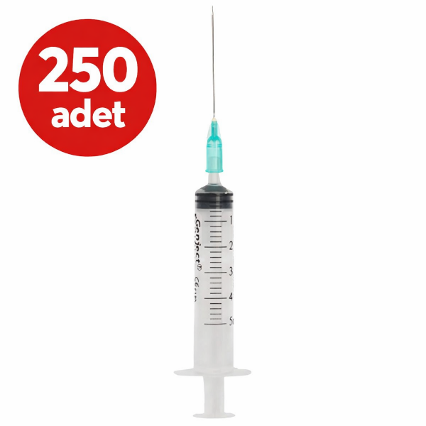 Genject Enjektör 5 cc 3 Parça Yeşil - 250 Adet